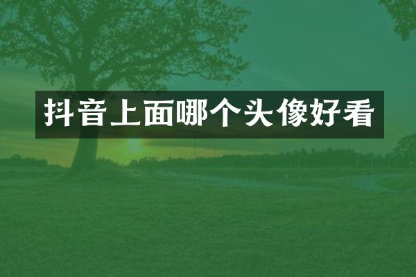 抖音上面哪个头像好看