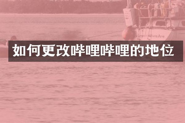 如何更改哔哩哔哩的地位