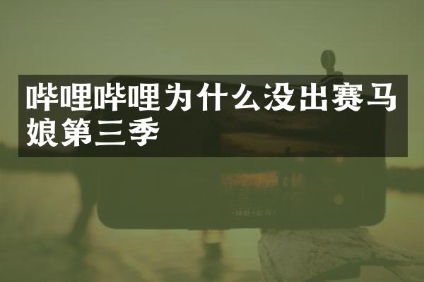 哔哩哔哩为什么没出赛马娘第三季