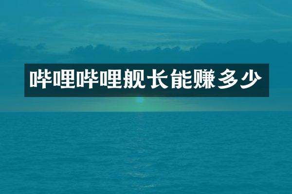哔哩哔哩舰长能赚多少