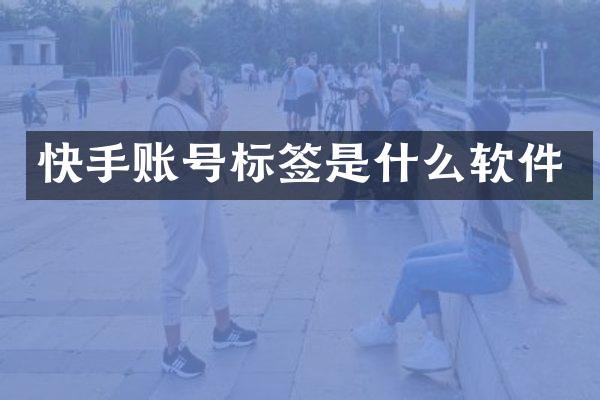 快手账号标签是什么软件