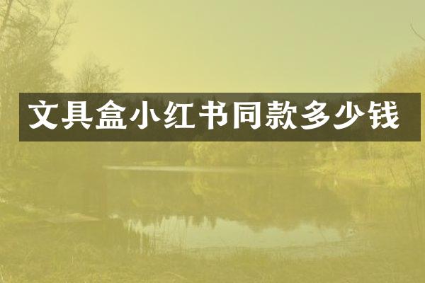 文具盒小红书同款多少钱