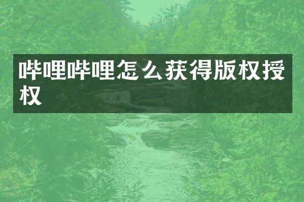 哔哩哔哩怎么获得版权授权