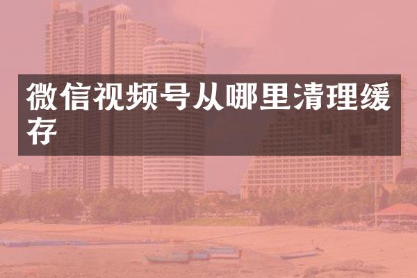 微信视频号从哪里清理缓存