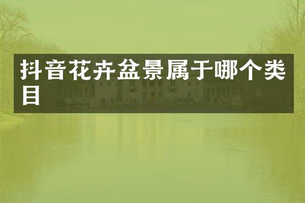 抖音花卉盆景属于哪个类目