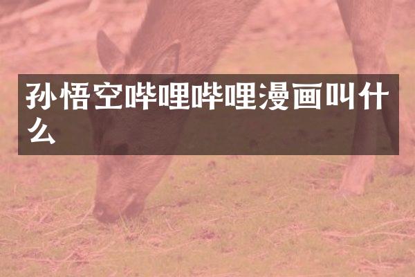 孙悟空哔哩哔哩漫画叫什么