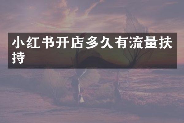 小红书开店多久有流量扶持