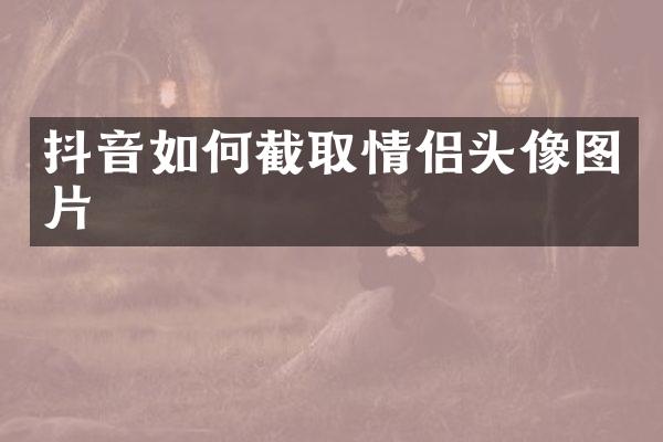 抖音如何截取情侣头像图片