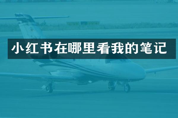 小红书在哪里看我的笔记