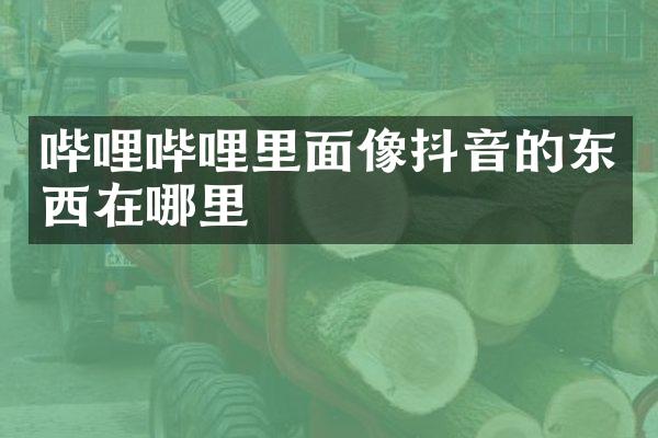哔哩哔哩里面像抖音的东西在哪里