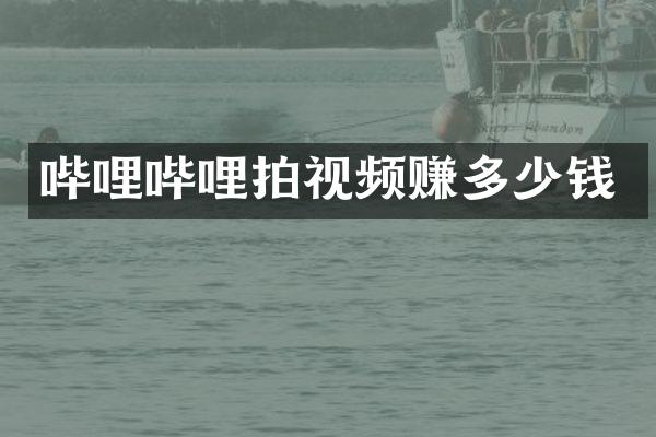 哔哩哔哩拍视频赚多少钱