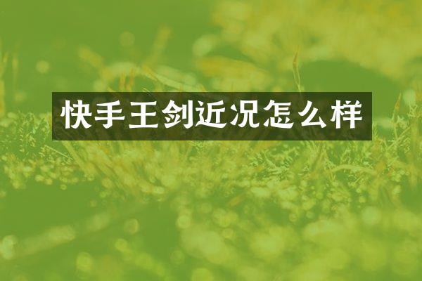 快手王剑近况怎么样