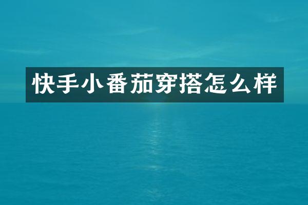 快手小番茄穿搭怎么样
