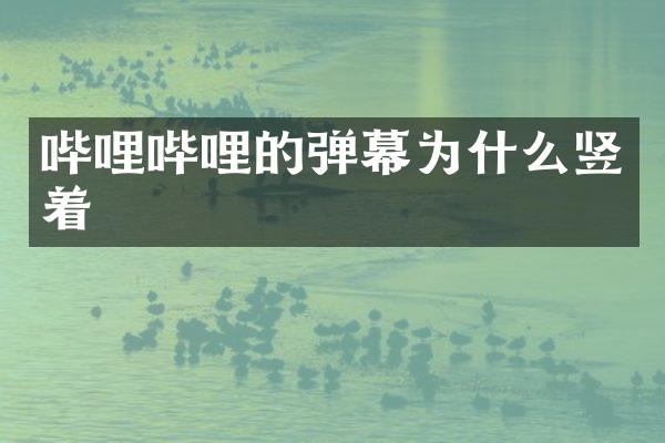 哔哩哔哩的弹幕为什么竖着