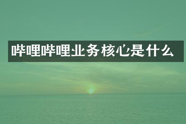 哔哩哔哩业务核心是什么
