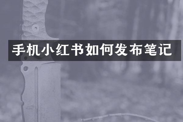 手机小红书如何发布笔记