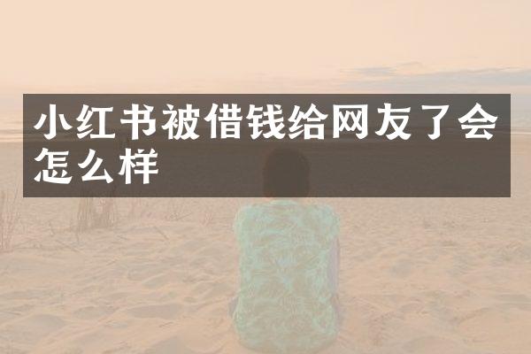 小红书被借钱给网友了会怎么样