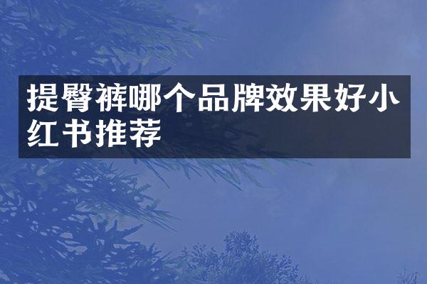 提臀裤哪个品牌效果好小红书推荐
