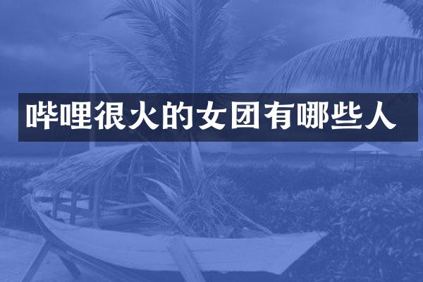 哔哩很火的女团有哪些人
