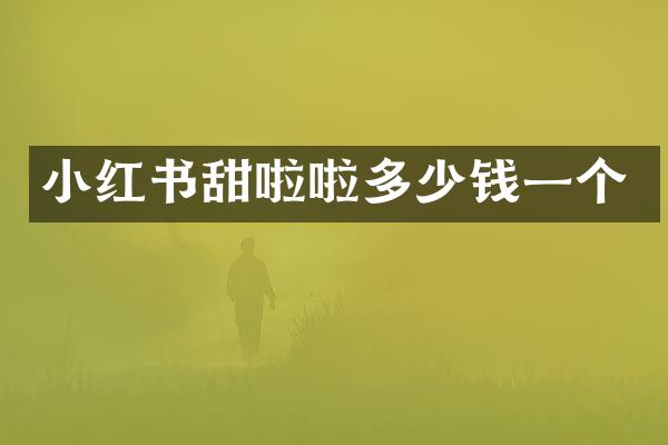 小红书甜啦啦多少钱一个