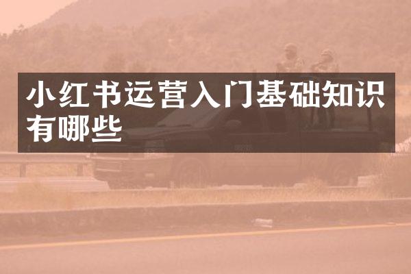 小红书运营入门基础知识有哪些