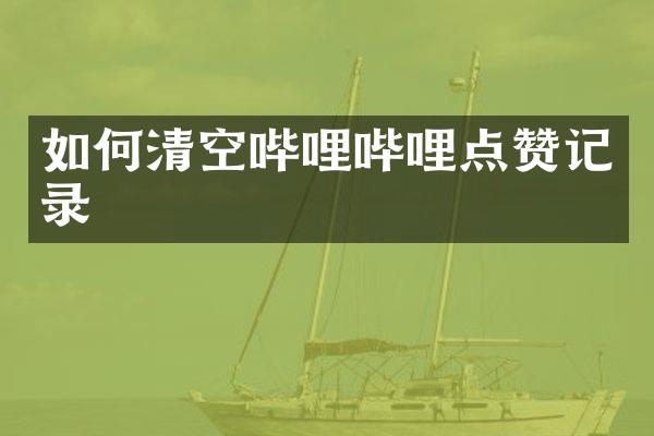 如何清空哔哩哔哩点赞记录