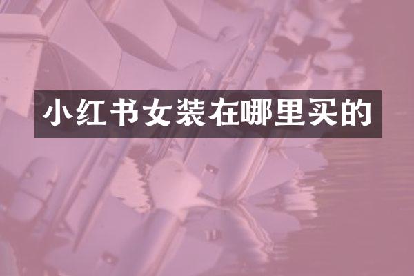 小红书女装在哪里买的
