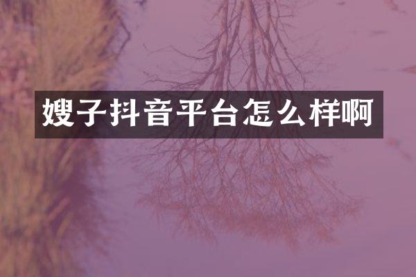 嫂子抖音平台怎么样啊