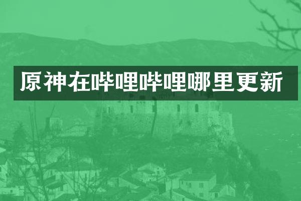 原神在哔哩哔哩哪里更新