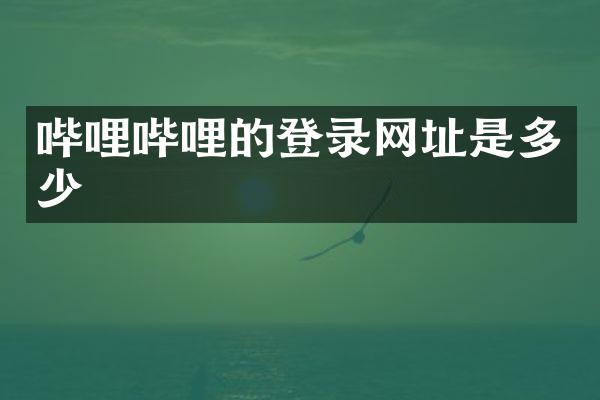 哔哩哔哩的登录网址是多少