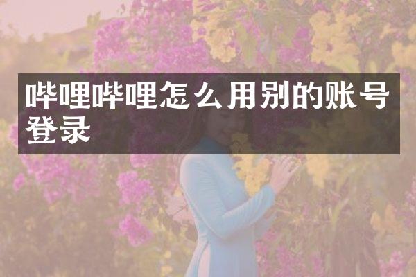 哔哩哔哩怎么用别的账号登录