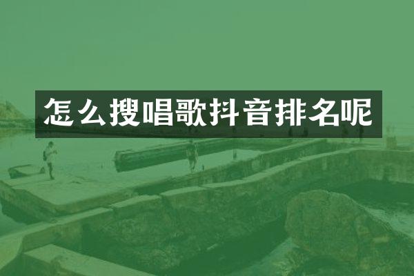 怎么搜唱歌抖音排名呢