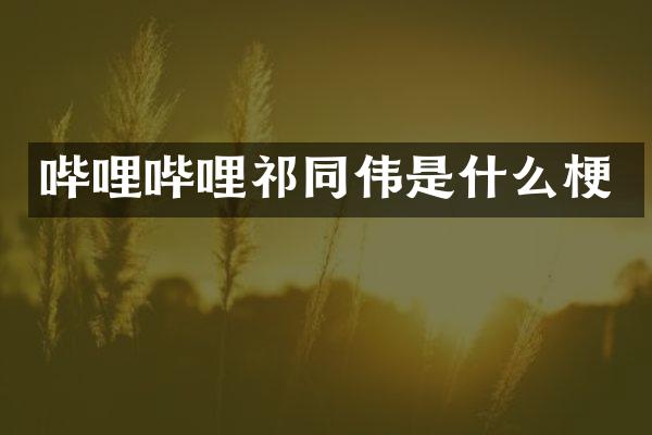 哔哩哔哩祁同伟是什么梗