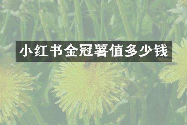 小红书金冠薯值多少钱