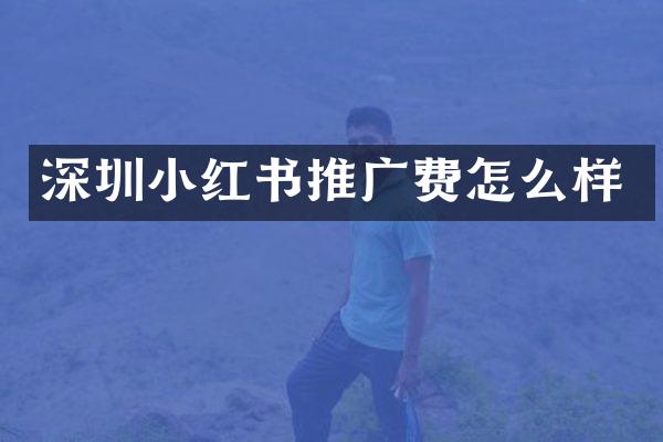 深圳小红书推广费怎么样