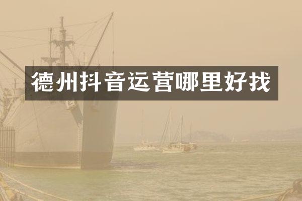 德州抖音运营哪里好找