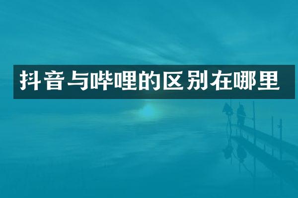 抖音与哔哩的区别在哪里
