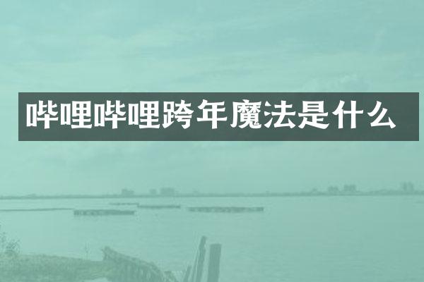 哔哩哔哩跨年魔法是什么