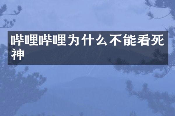 哔哩哔哩为什么不能看死神