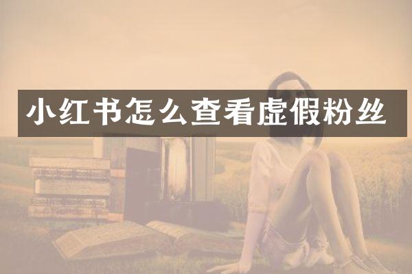 小红书怎么查看虚假粉丝