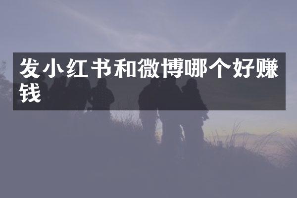 发小红书和微博哪个好赚钱