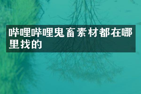 哔哩哔哩鬼畜素材都在哪里找的