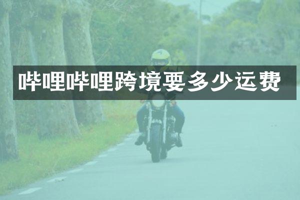 哔哩哔哩跨境要多少运费