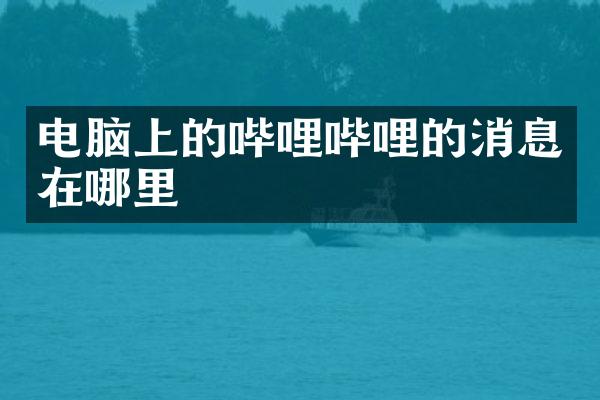 电脑上的哔哩哔哩的消息在哪里