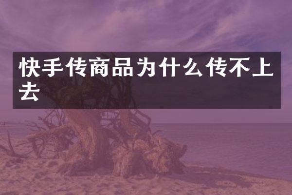 快手传商品为什么传不上去