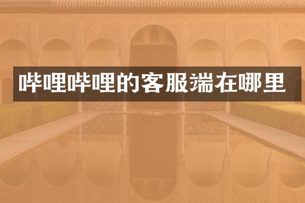 哔哩哔哩的客服端在哪里