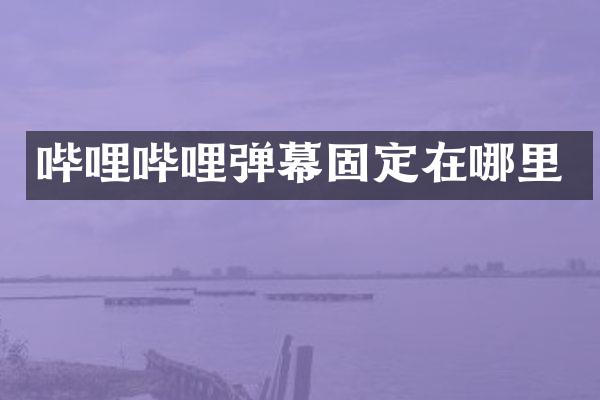 哔哩哔哩弹幕固定在哪里