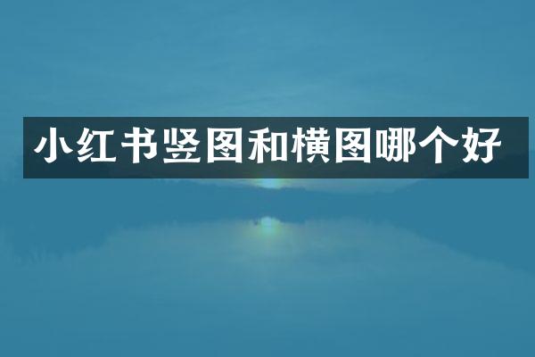 小红书竖图和横图哪个好