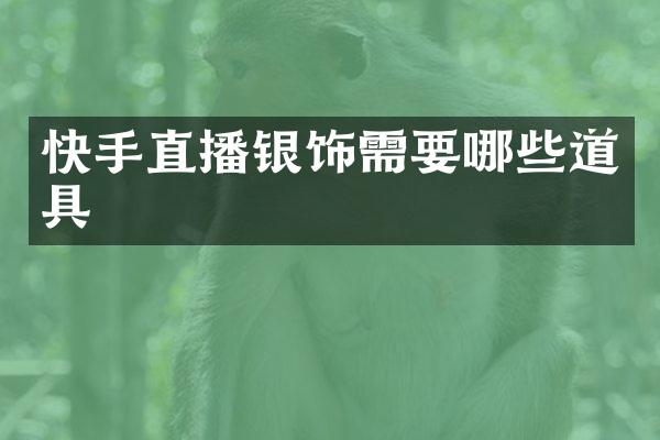 快手直播银饰需要哪些道具