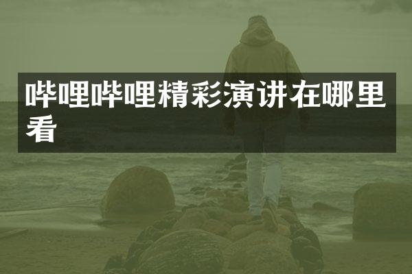 哔哩哔哩精彩演讲在哪里看